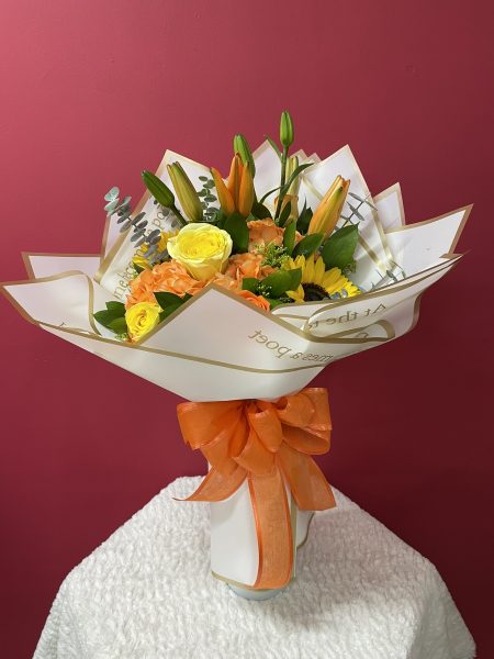 Bouquet con lirios, rosas, hortensias, girasoles - FA 5