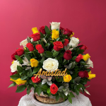 Arreglo floral con rosas de colores - R5