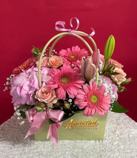 DM36 - Cartera con flores variadas.