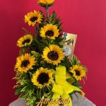 FA29 - Caja decorativa con girasoles y chocolates.